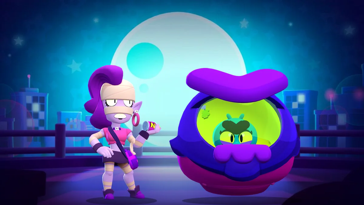 生存と制御モードのためのBrawl Starsアートワークに登場するEmzとEve