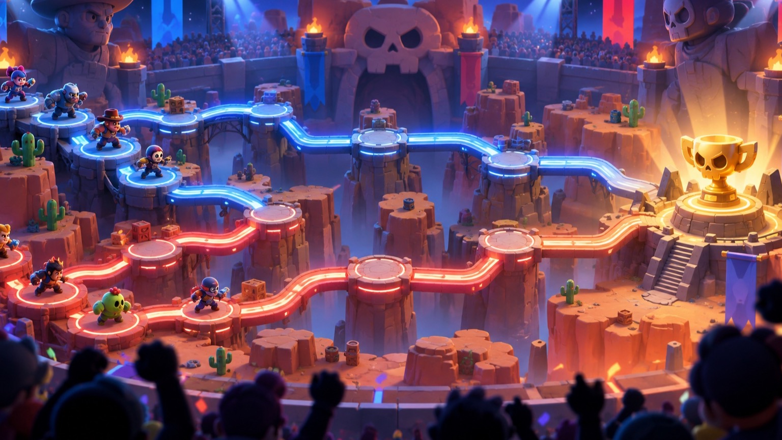 A double elimination Brawl Stars tournament bracket prepared for October