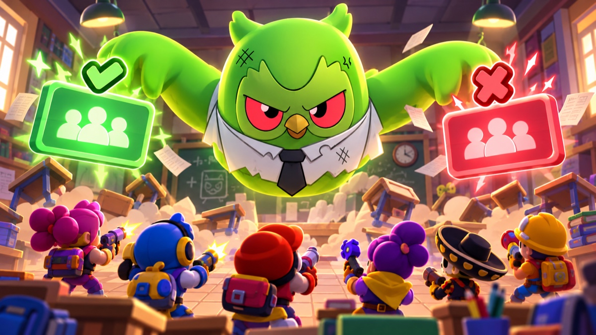 Duo Boss Fight med Brawl Stars-figurer i klasseværelset
