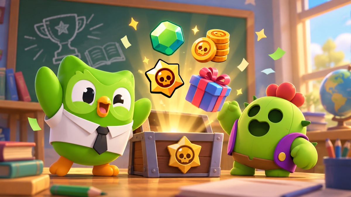 Duo og Spike fejrer Brawl Stars-crossover-belønninger