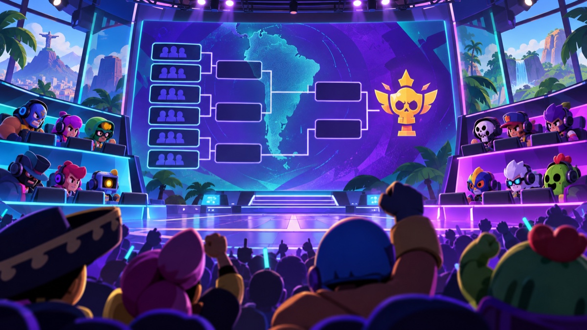 남아메리카 단일 토너먼트 Brawl Stars 예선 대진표 일러스트