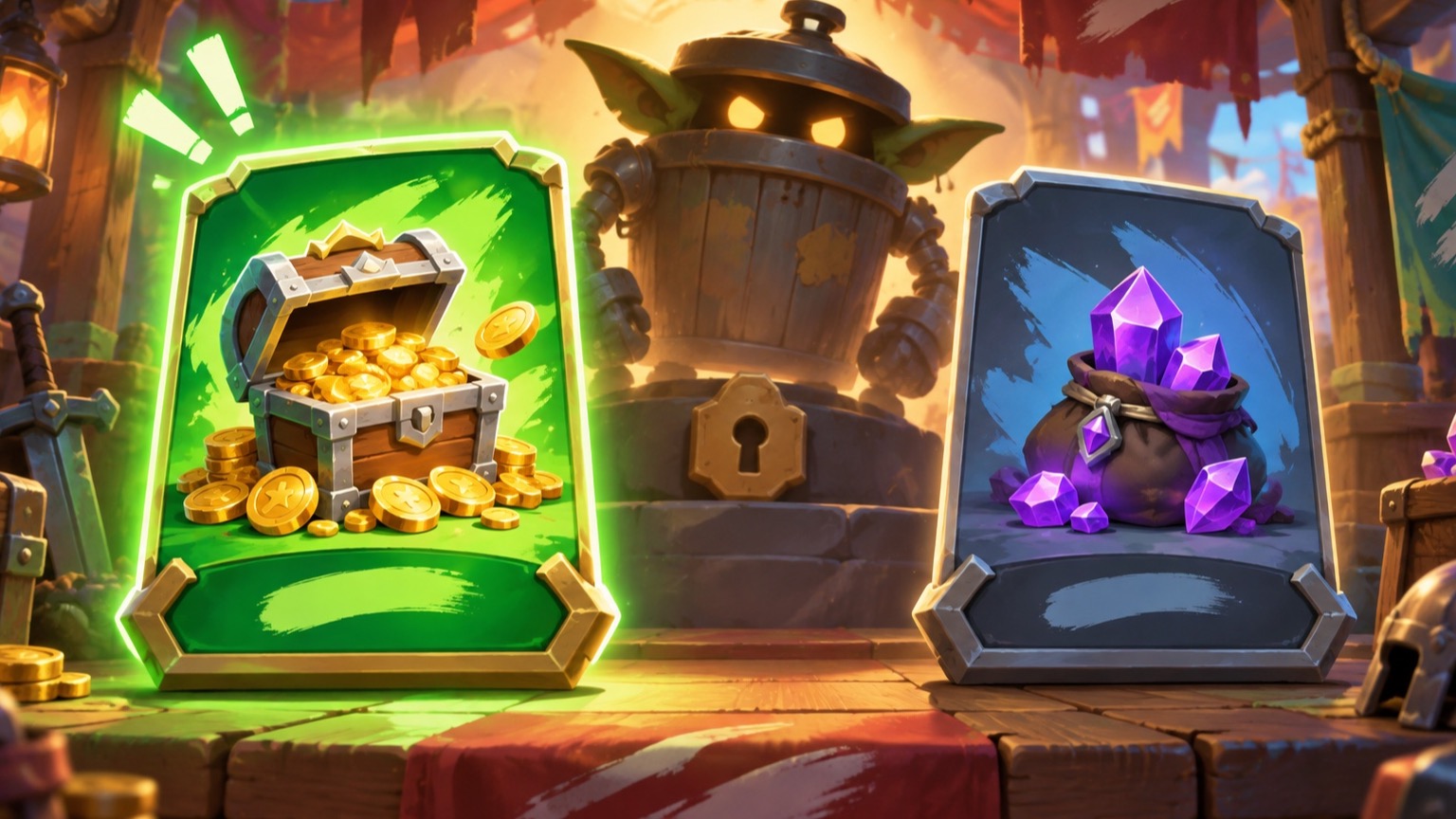 Brawl Stars 상점의 두 추천 코인 상품과 선택된 왼쪽 상품