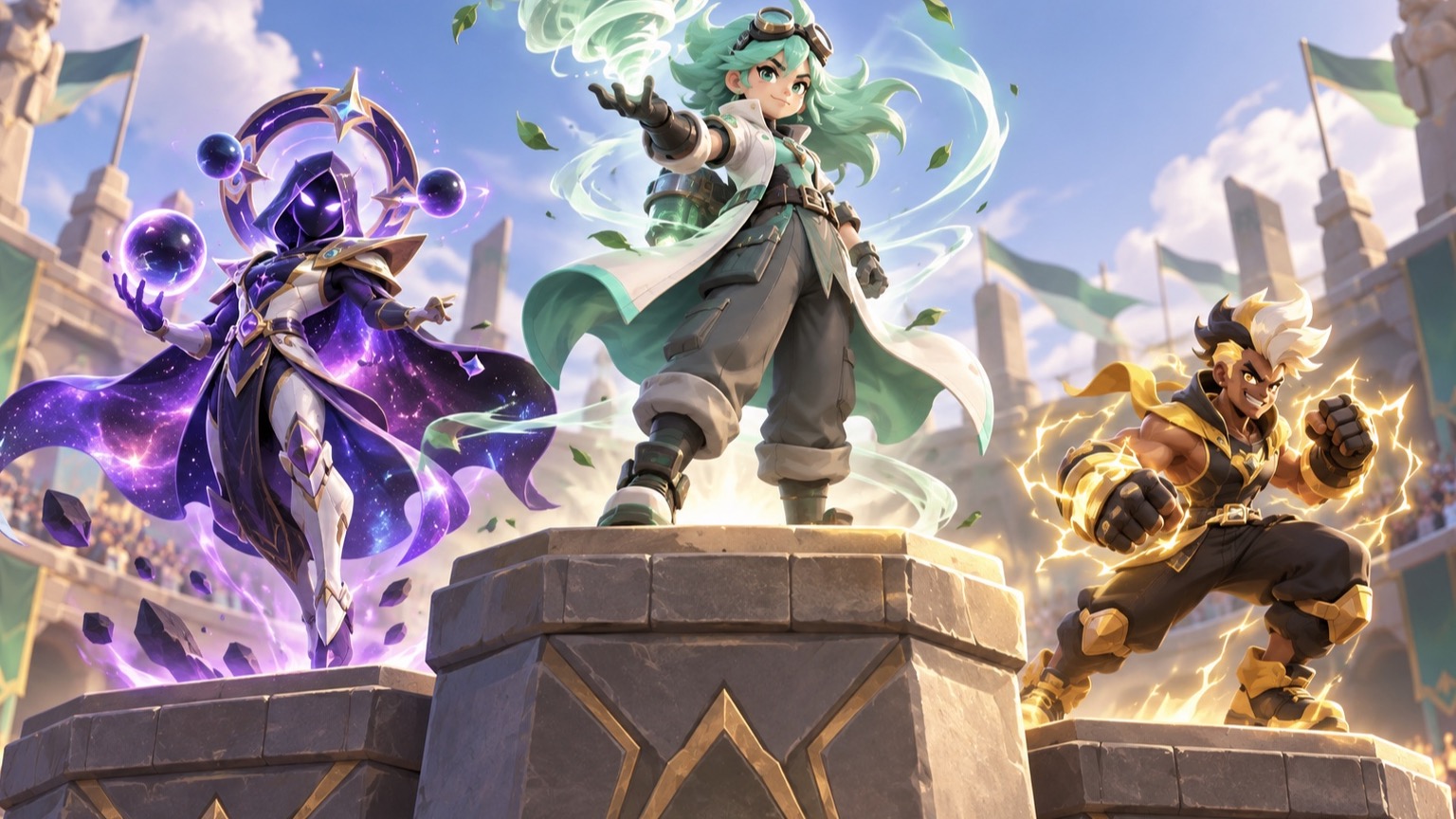 Wendy Cosmo och Bolt representerade som de tre ledande S-tier brawlers