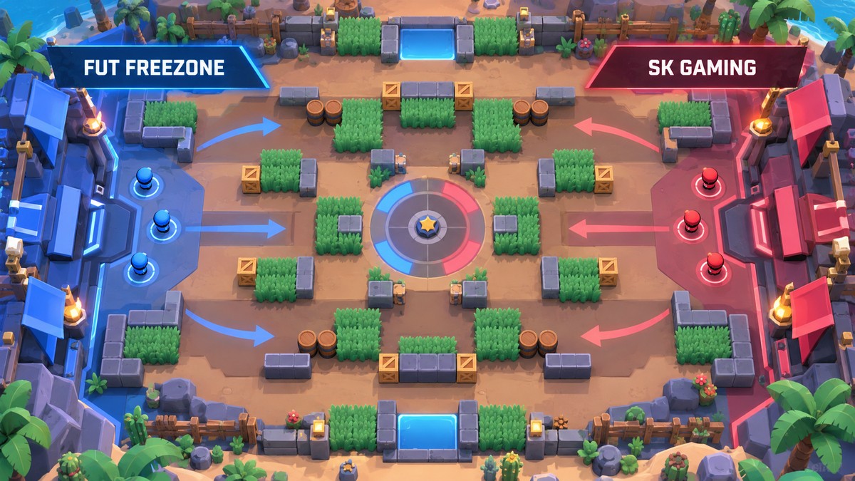 Tactical arena diagram for FUT FreeZone versus SK Gaming