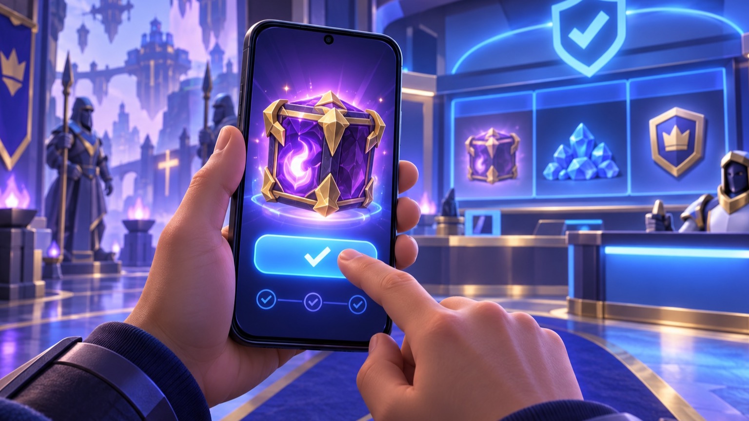 A mobile player opening the official Brawl Stars store reward page