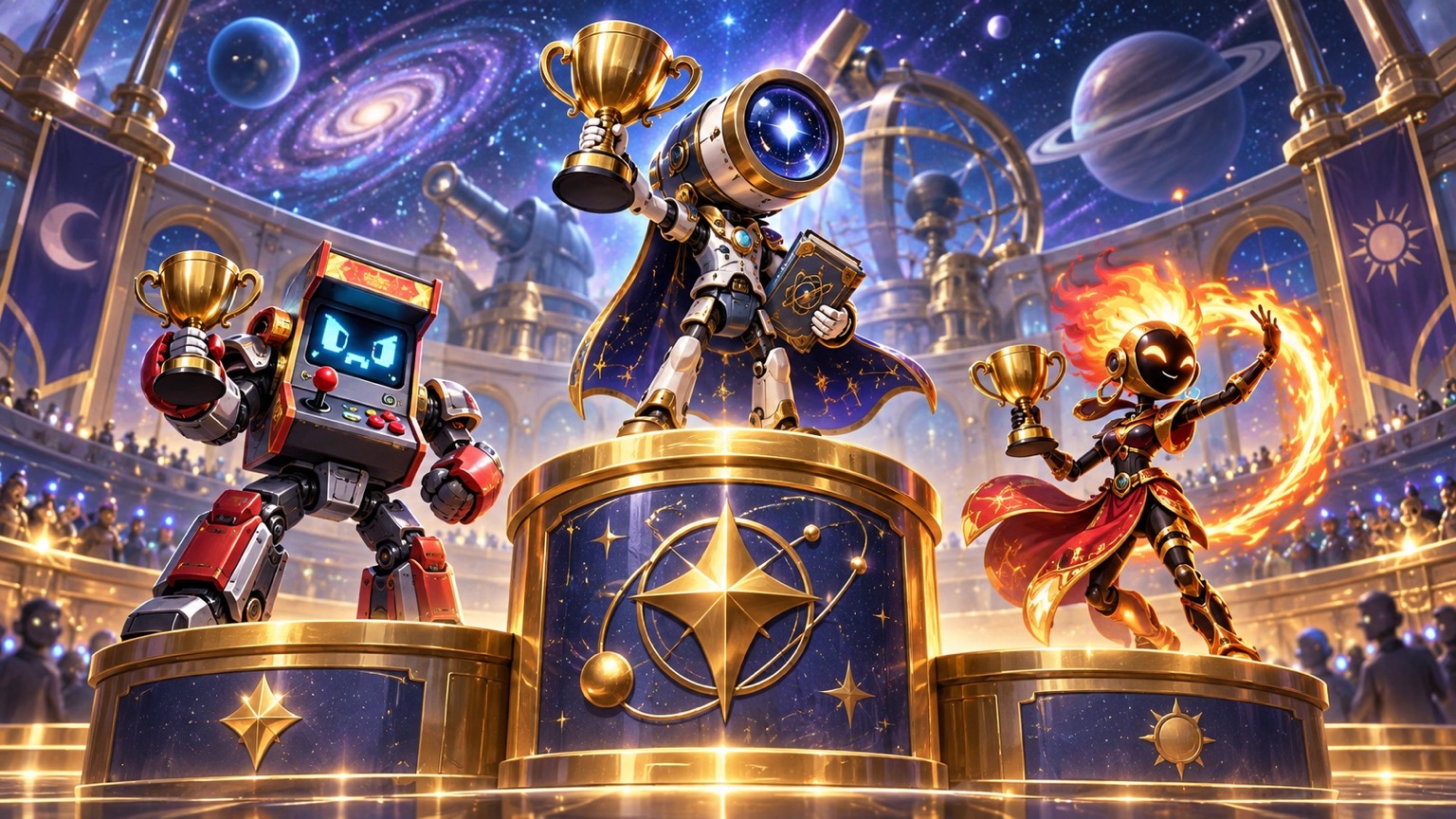 Cosmo ahead of 8-Bit and Amber in the current trophy ladder top three