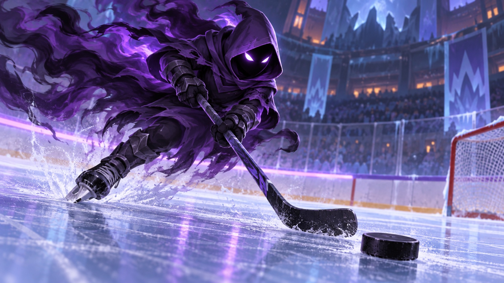 Concept illustration of Shade in a Brawl Hockey arena